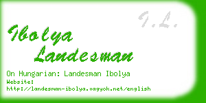 ibolya landesman business card
